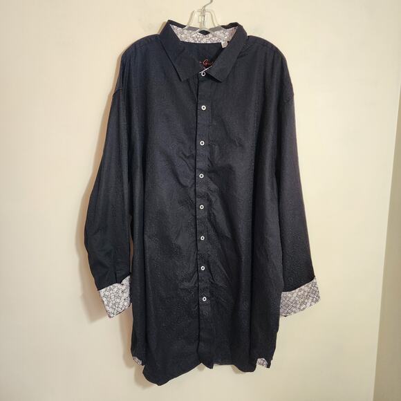 Robert Graham flip cuff paisley print button front long sleeve shirt men sz 4XL - Picture 10 of 13